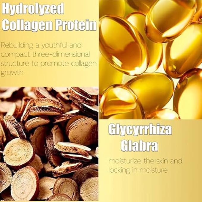 Elitzia SKIN CARE PROTEIN LIFT THREAD COLLAGEN FOR WOMEN PROTEIN LIFTING THREADING SET FACE CARE ANTI AGING SOLUBLE GOLD PROTEIN ANTI WRINKLE SMOOTH FINE LINES NASOLABIAL FOLDS HOME USE 5PCS 15ML - Image 2